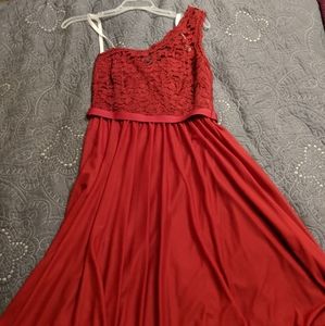 David's bridal one shoulder bridesmaids dress